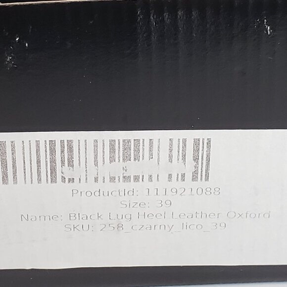 Zapato Black Lug Heel Leather Oxford - HAML6 - Picture 3 of 7